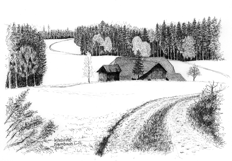 Wanderweg, Witebirche, Biembach